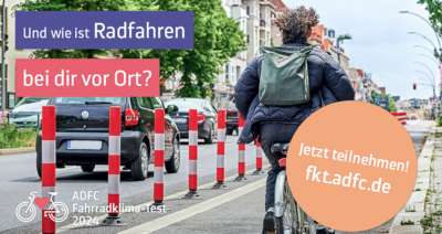 Mindestteilnehmerzahl noch nicht erreicht: Mach mit beim ADFC-Fahrradklima-Test!